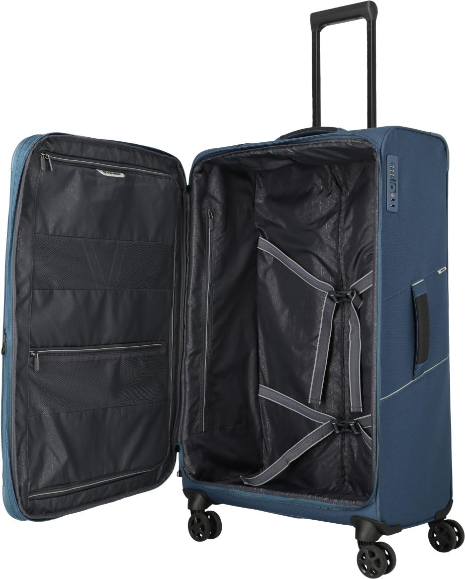 Travelite Skaii Rollenkoffer L Dehnfalte Navy - Blau