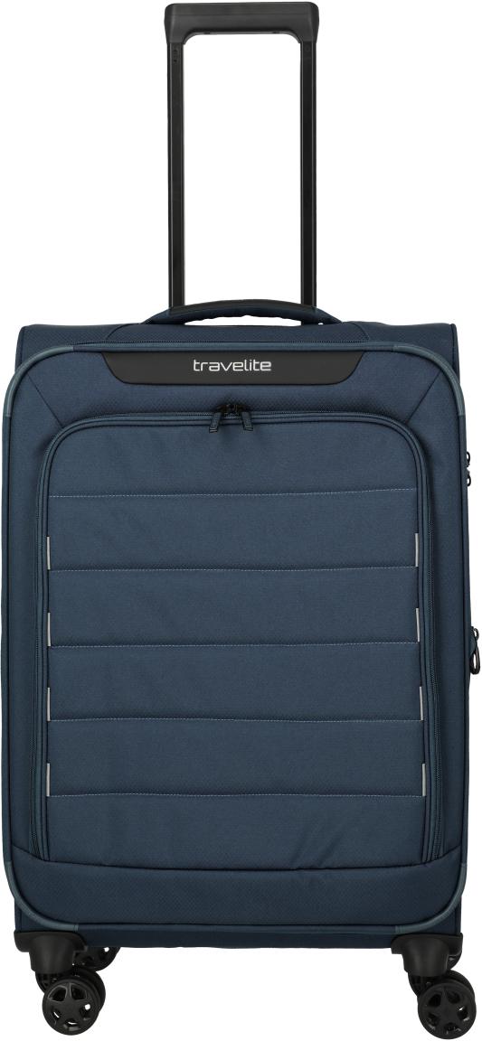 Travelite Skaii Rollenkoffer M Dehnfalte Navy - Blau