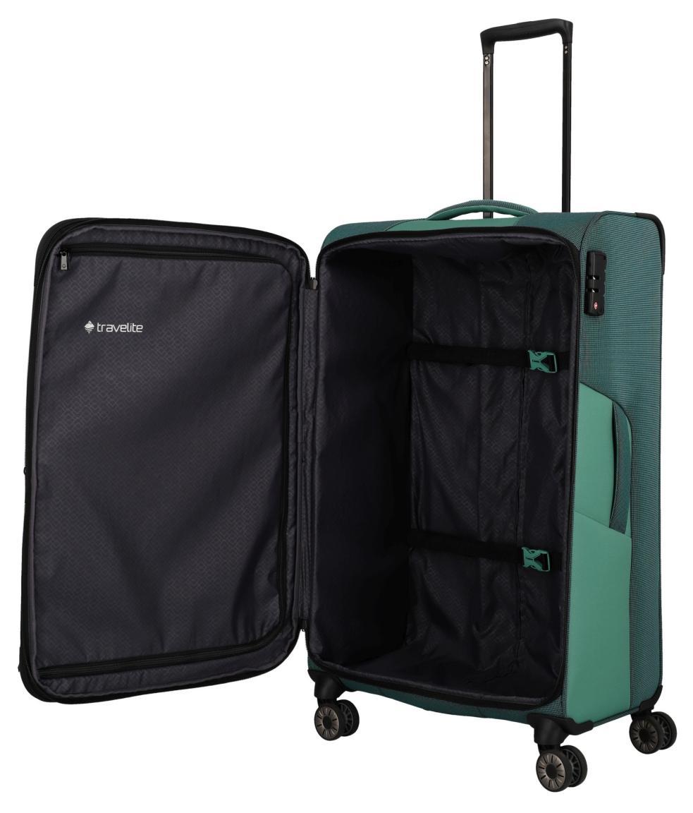 Travelite Viia L 77cm Eukalyptus grün Reisekoffer mit Dehnfalte