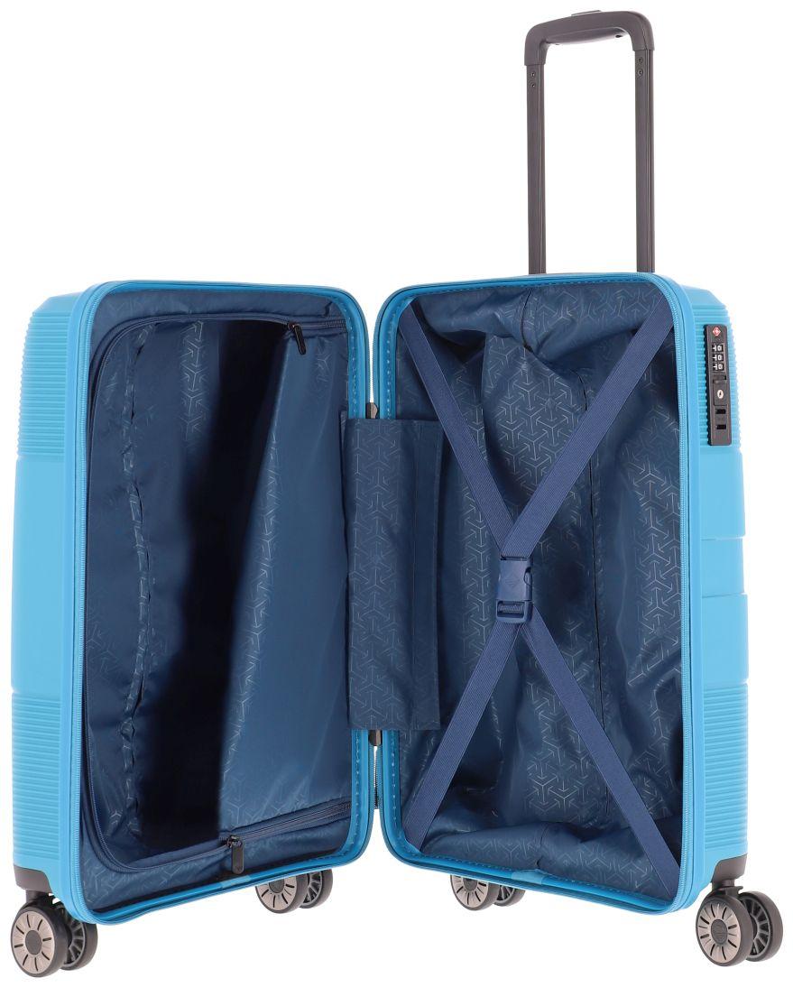 Travelite Waal 4w-Trolley S 55cm Kabinenkoffer türkis TSA-Schloss