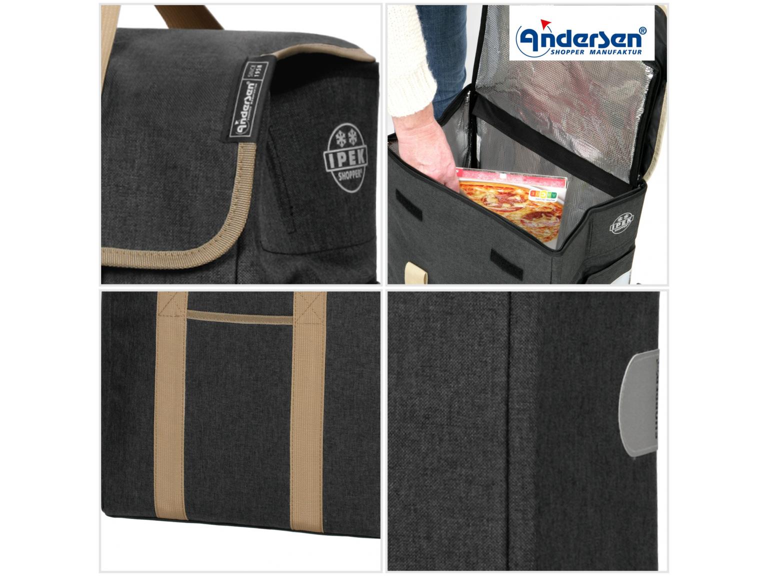 Treppensteiger Scala Shopper mit Kühltasche Ipek Mi Schwarz Andersen Einkaufstrolley