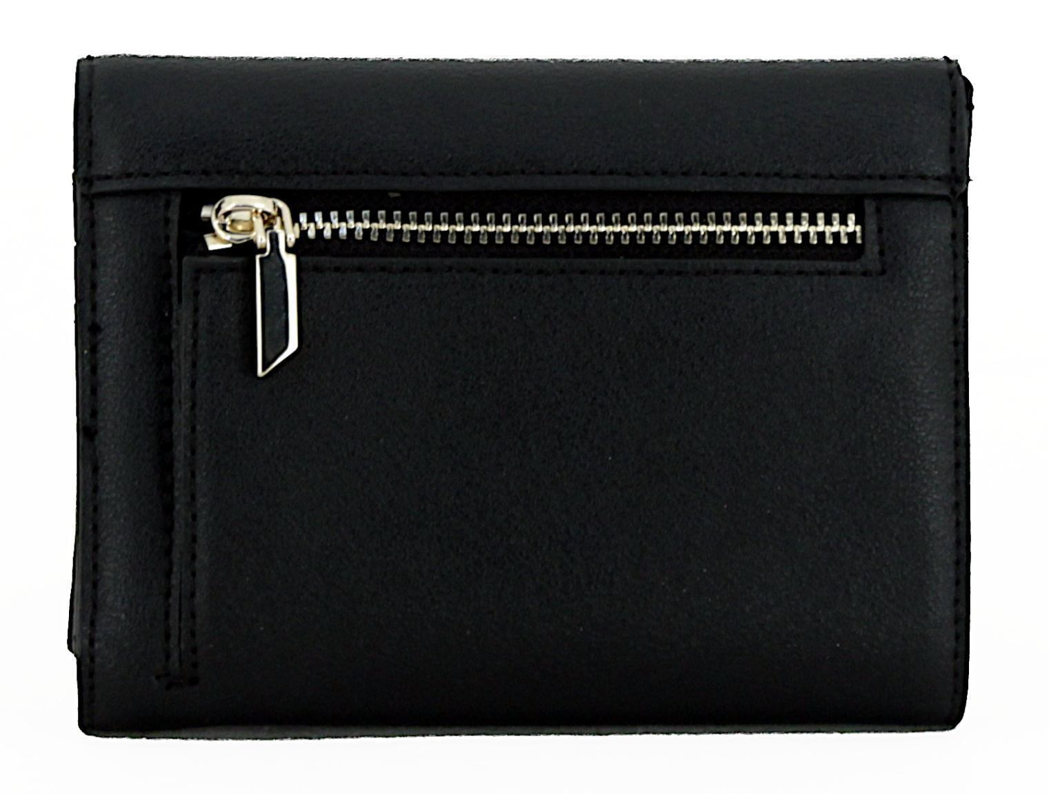 Trifold Damenbörse Calvin Klein Trifold RE Lock Black Überschlag RFID