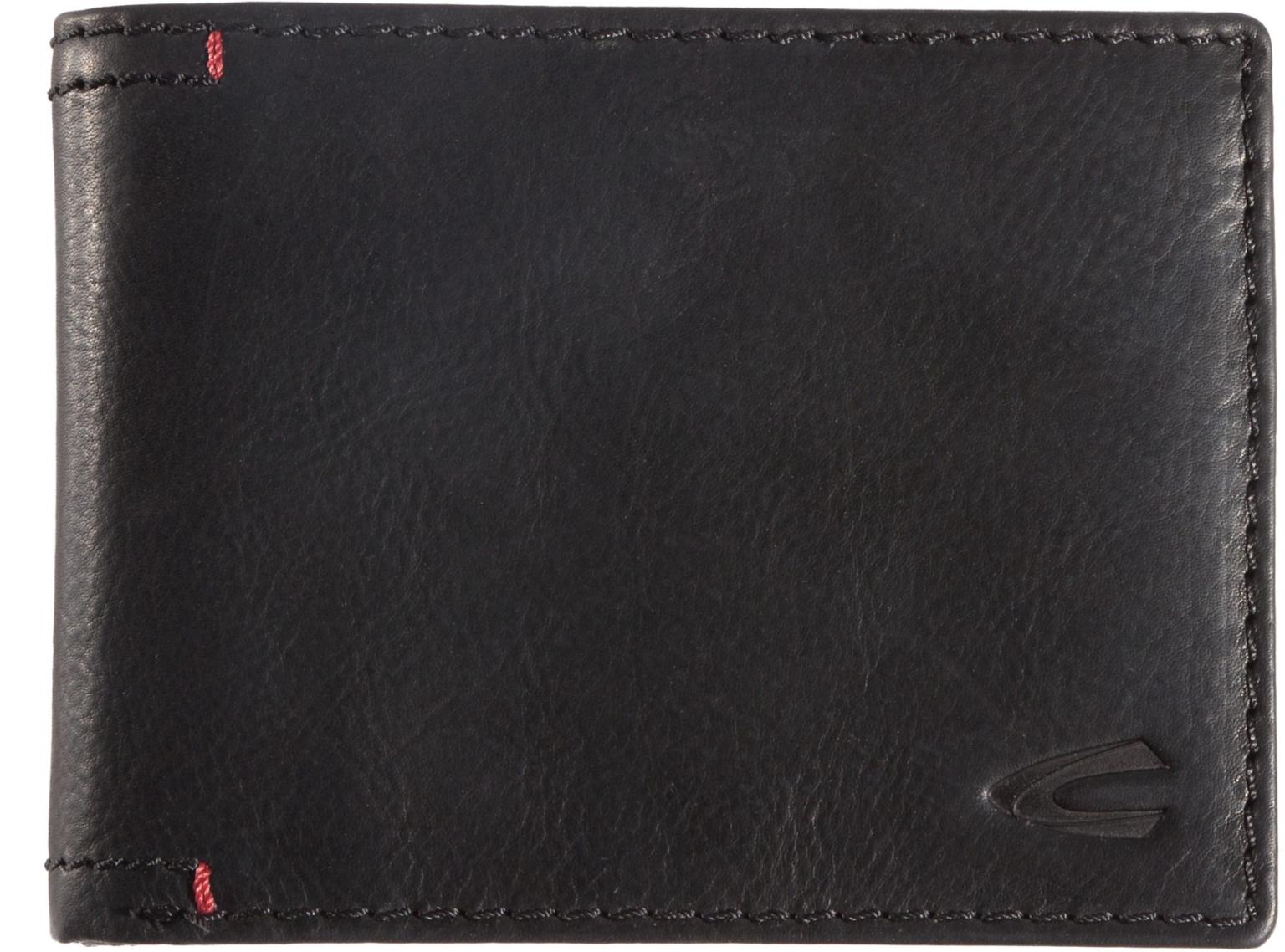 Trifold Herrenbörse Leder Camel Active Schwarz Salamanca Handmade