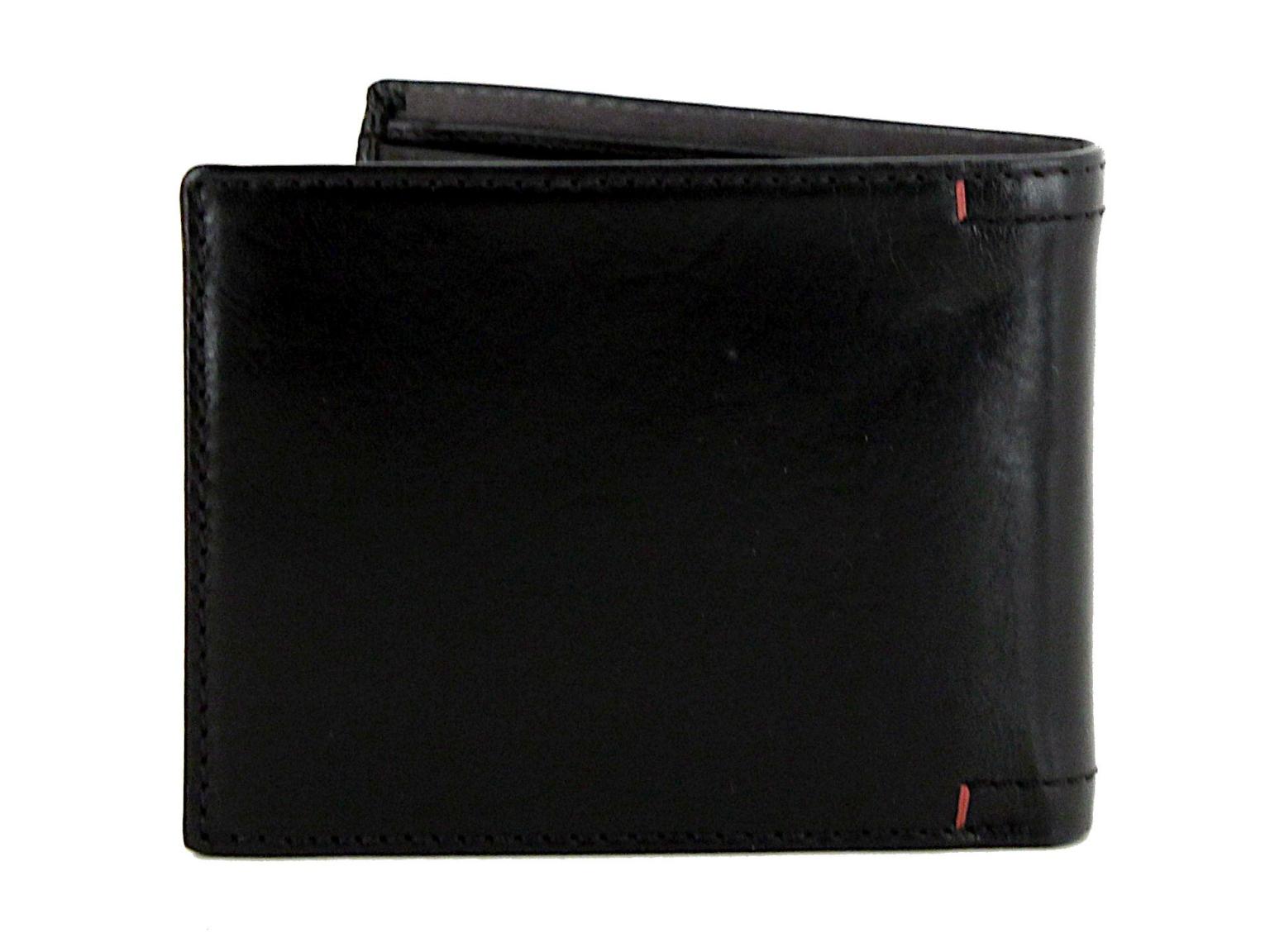 Trifold Herrenbörse Leder Camel Active Schwarz Salamanca Handmade