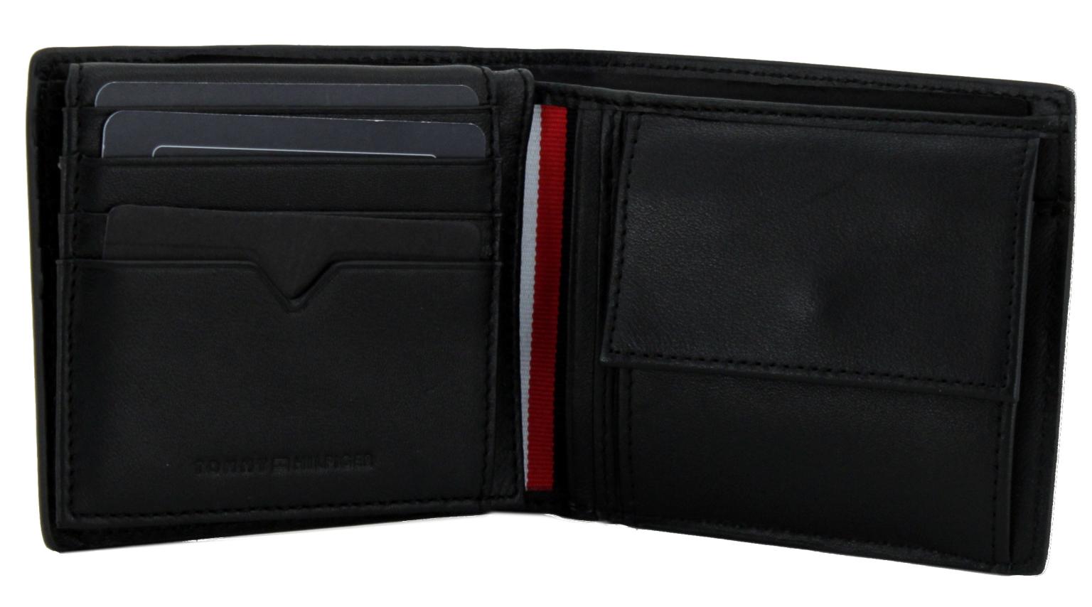 Trifold Herrenbörse Tommy Hilfiger Schwarz Leder