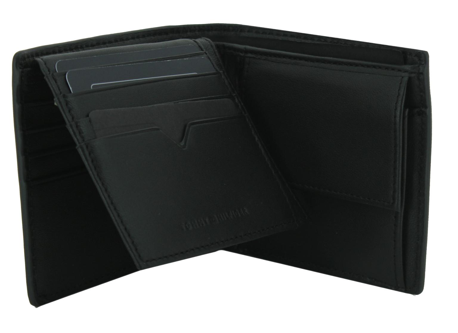 Trifold Herrenbörse Tommy Hilfiger Schwarz Leder