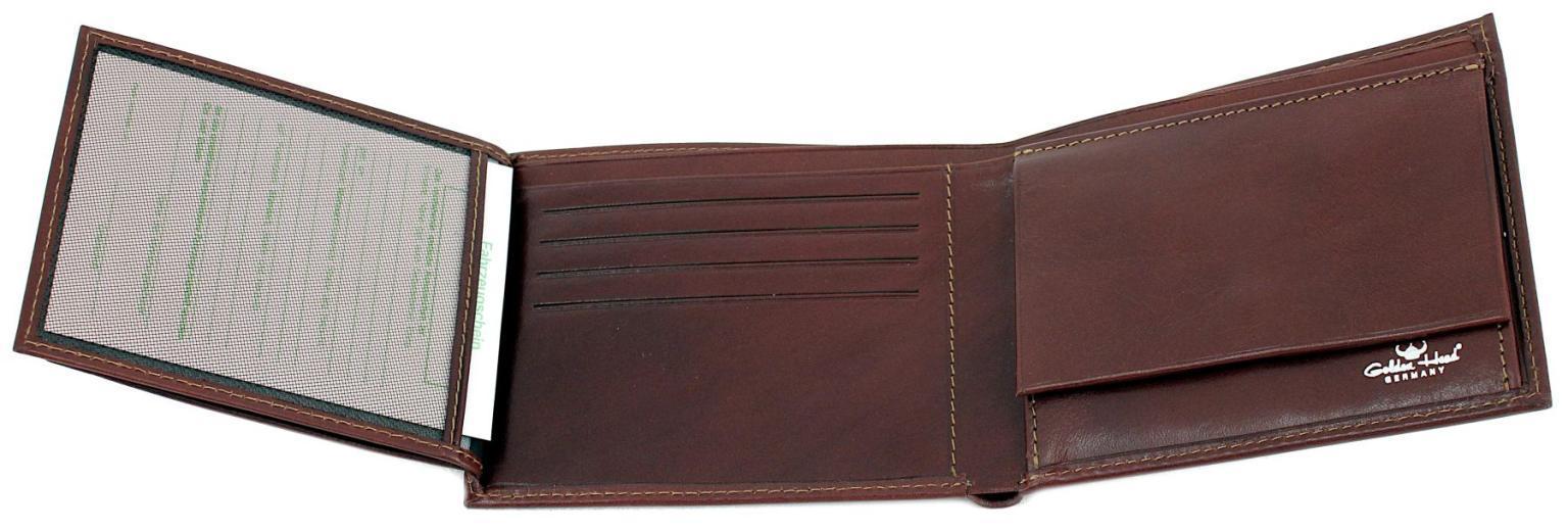 Trifold Lederportmonee Herren Golden Head Colorado Black Datensafe