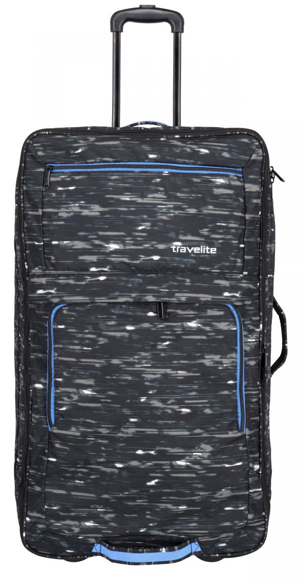 Trolleytasche Travelite Basics schwarz grau gemuster 2-Rad