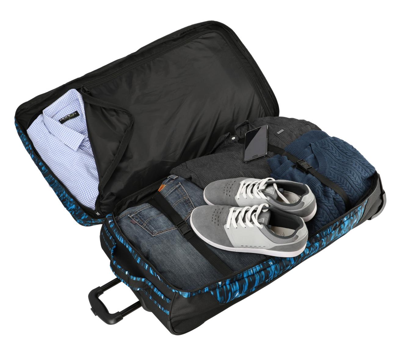 Trolleytasche Travelite Basics schwarz grau gemuster 2-Rad