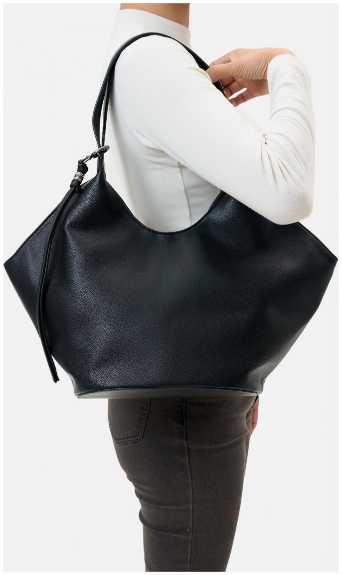 Tulip Shopper FREDsBRUDER My Bestie recycelt Damentasche dunkelgrau