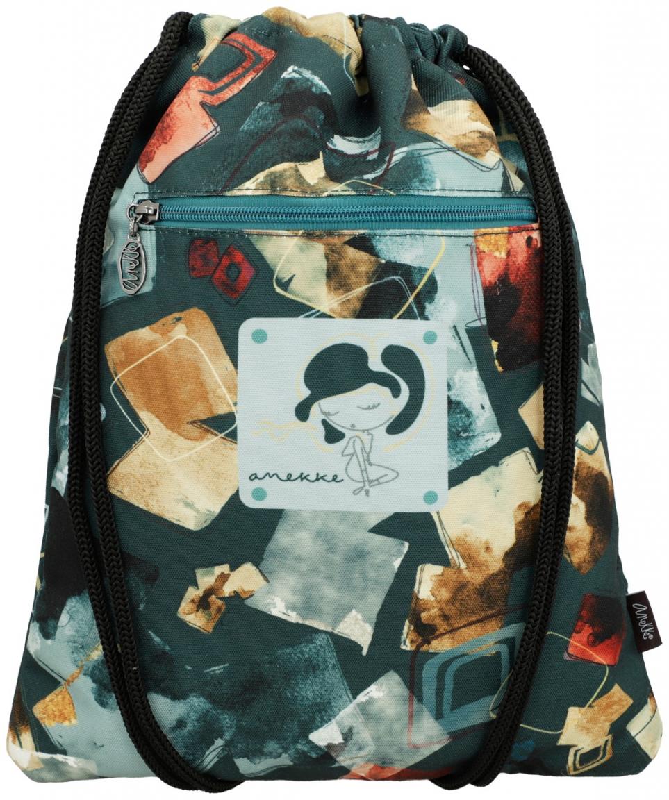Turnbeutelrucksack dunkelgrün Print Anekke Real Evolution