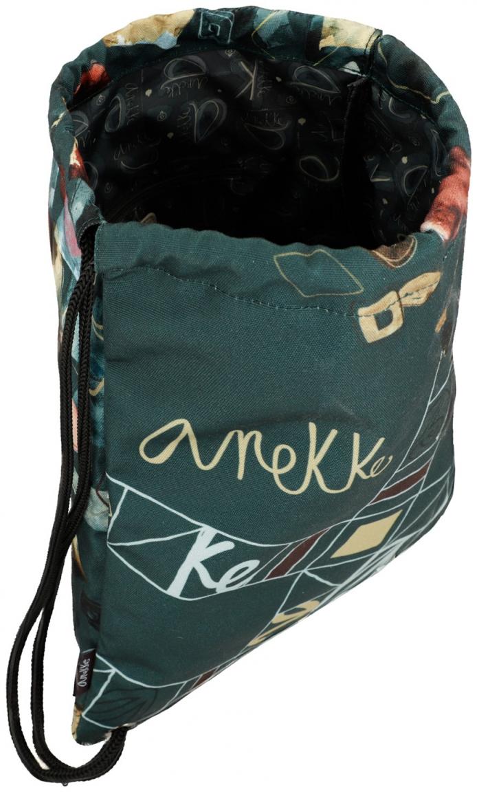Turnbeutelrucksack dunkelgrün Print Anekke Real Evolution
