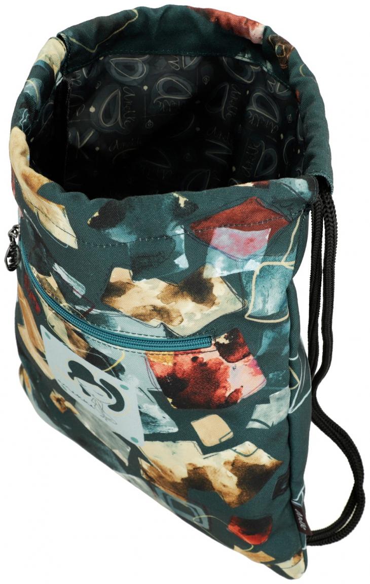 Turnbeutelrucksack dunkelgrün Print Anekke Real Evolution