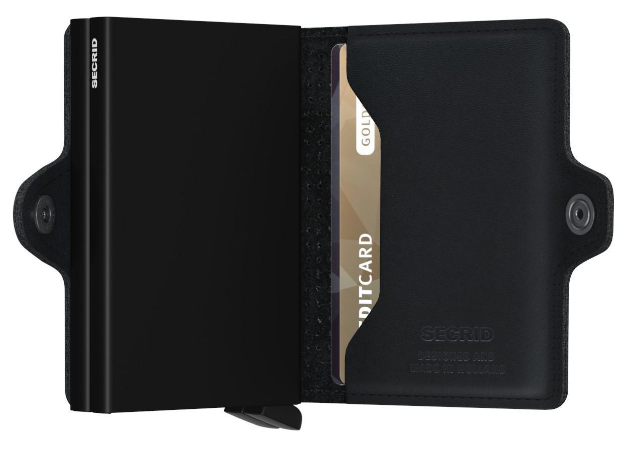 Twinwallet Perforated Black schwarz RFID-Schutz Kartenetui