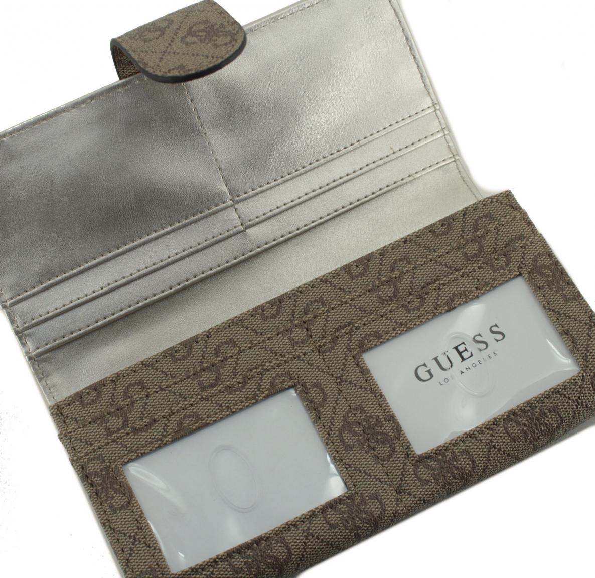 Überschlag Geldbeutel Guess Sandrine SLG Metallic Pewter