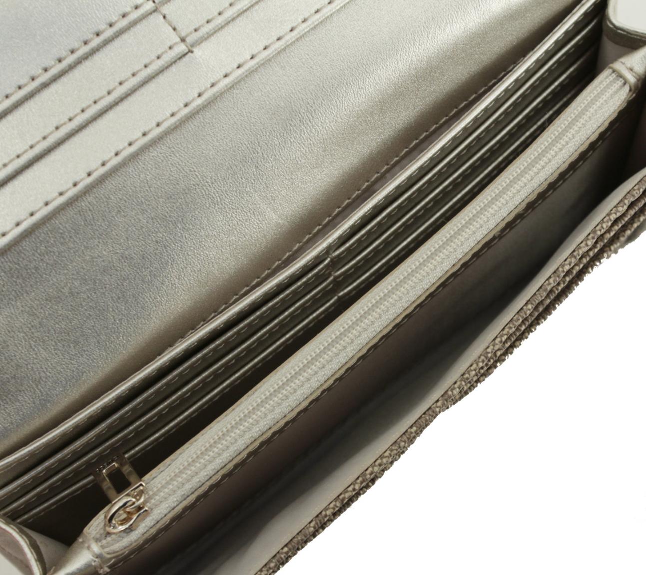 Überschlag Geldbeutel Guess Sandrine SLG Metallic Pewter