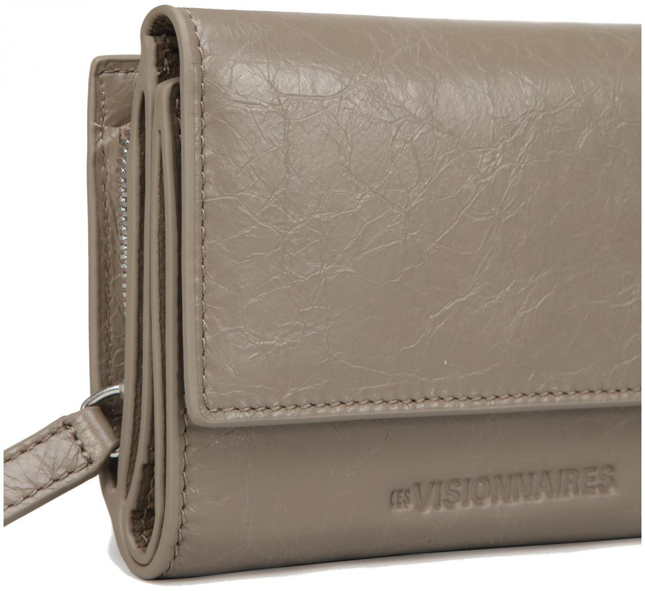 Überschlagbörse Les Visionnaire Lisa Glossy Grey grau glänzend