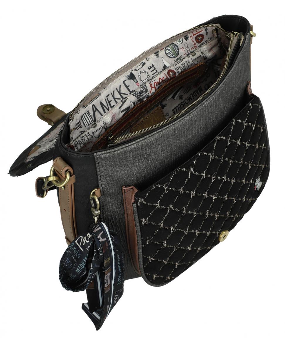 Überschlagrucksack Anekke Couture schwarz grau Top Handle