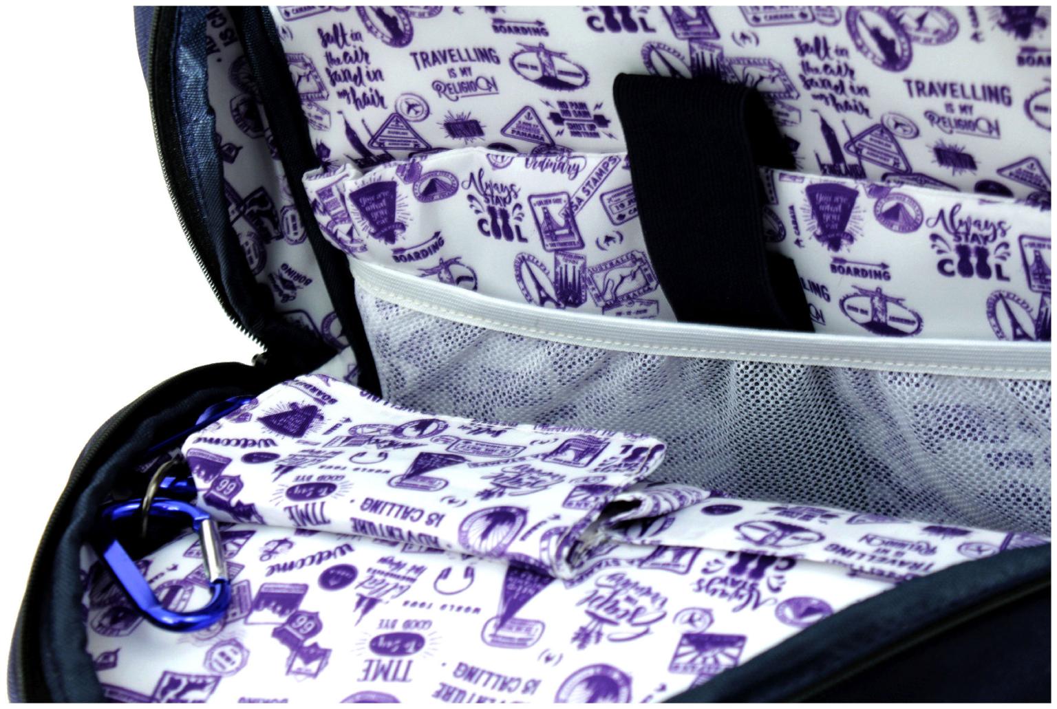 Überschlagrucksack Cabaia City Seattle M braun Kontrast dunkelblau vegan