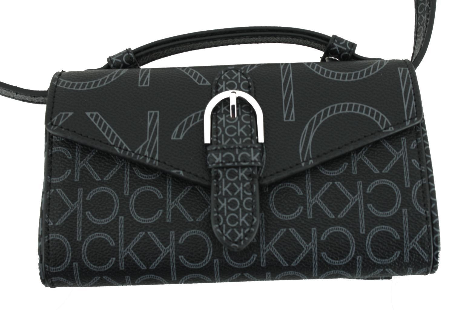 Überschlagtäschchen Handy Calvin Klein Wallet Bag Black Markenprint RFID