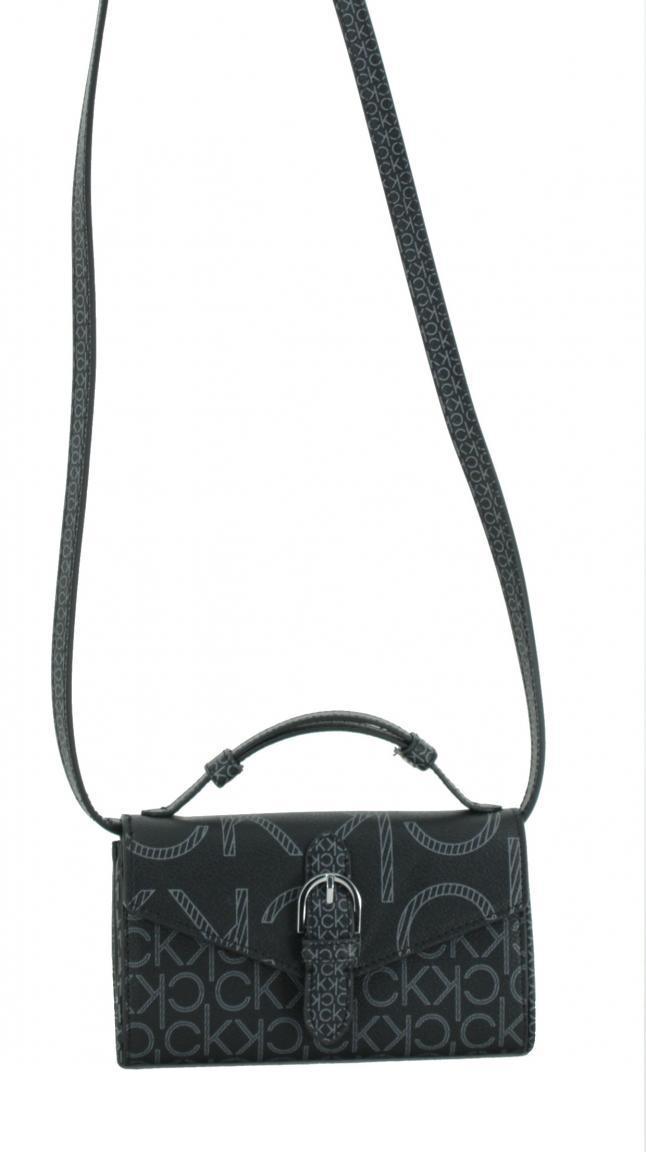 Überschlagtäschchen Handy Calvin Klein Wallet Bag Black Markenprint RFID