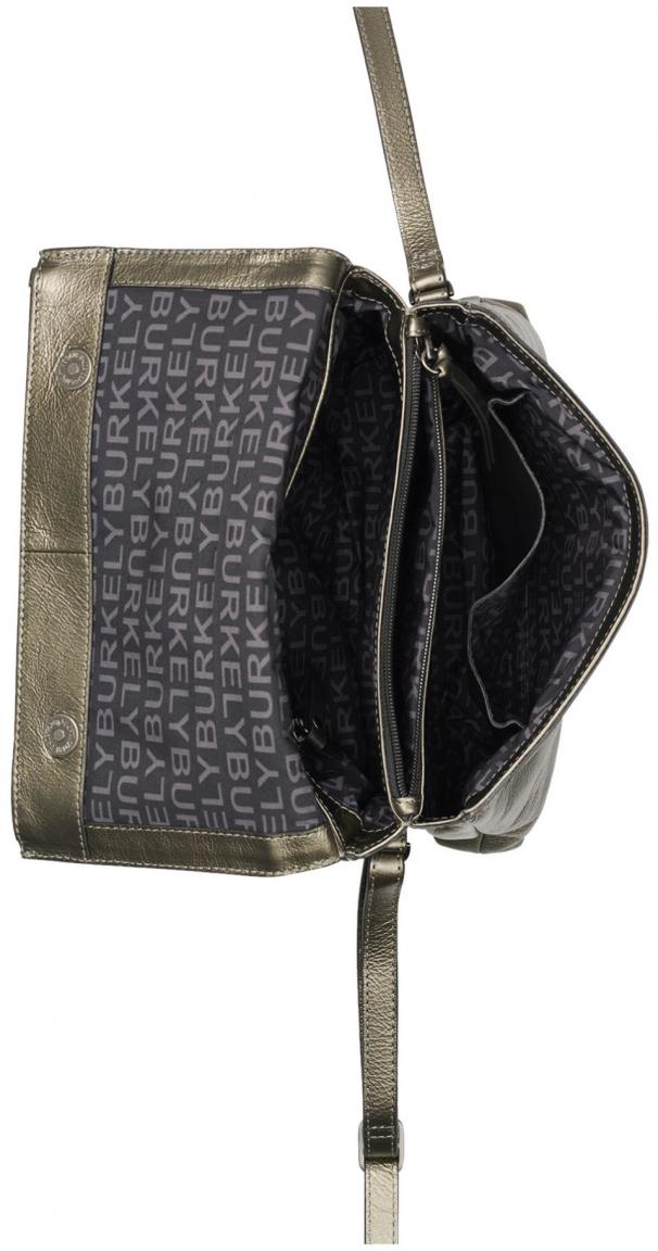 Überschlagtasche BURKELY Creased Crystal Satchel Bag Gun Metal Gold