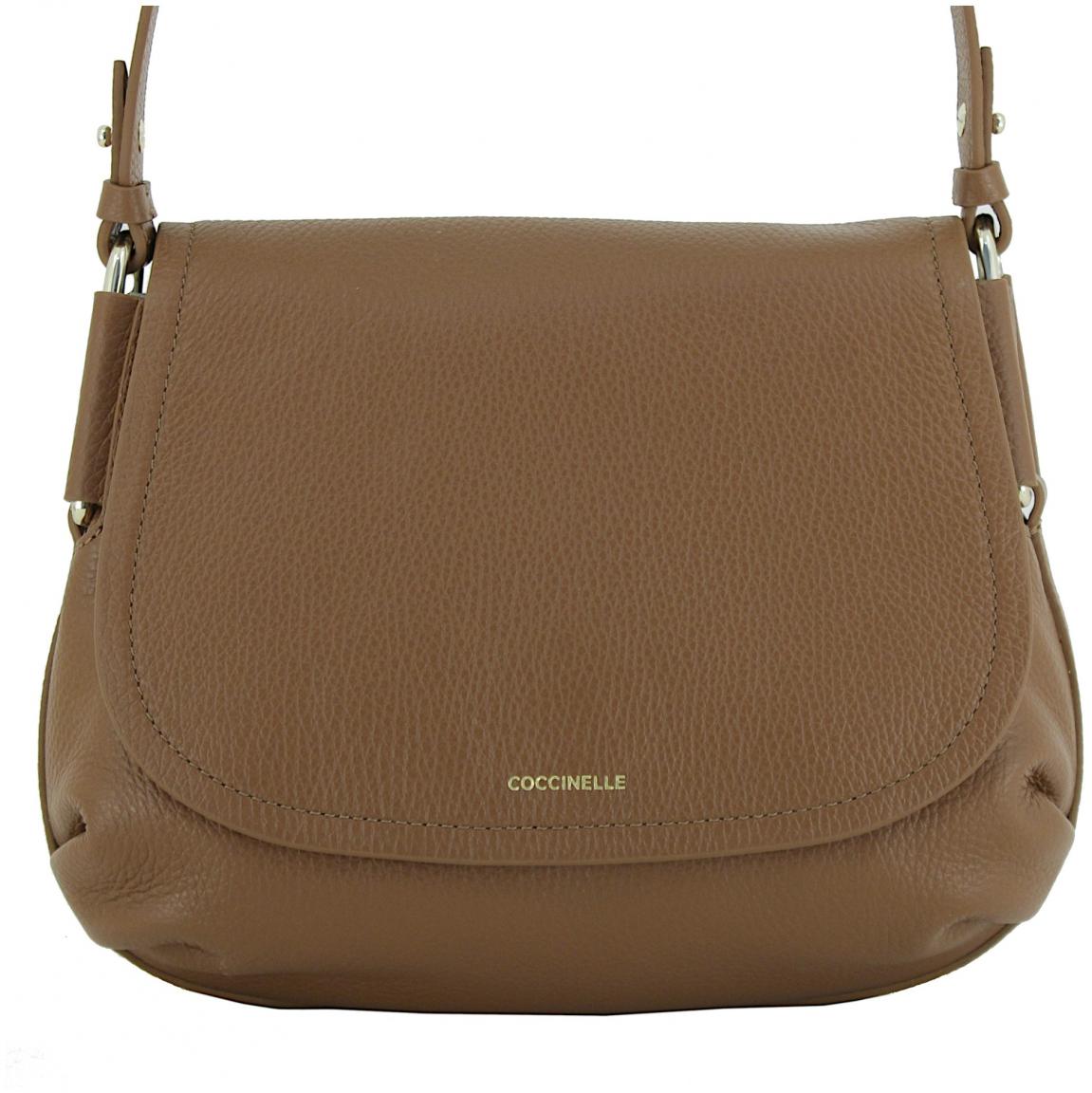 Überschlagtasche Coccinelle Rebekka Suede Warm Taupe Veloursleder