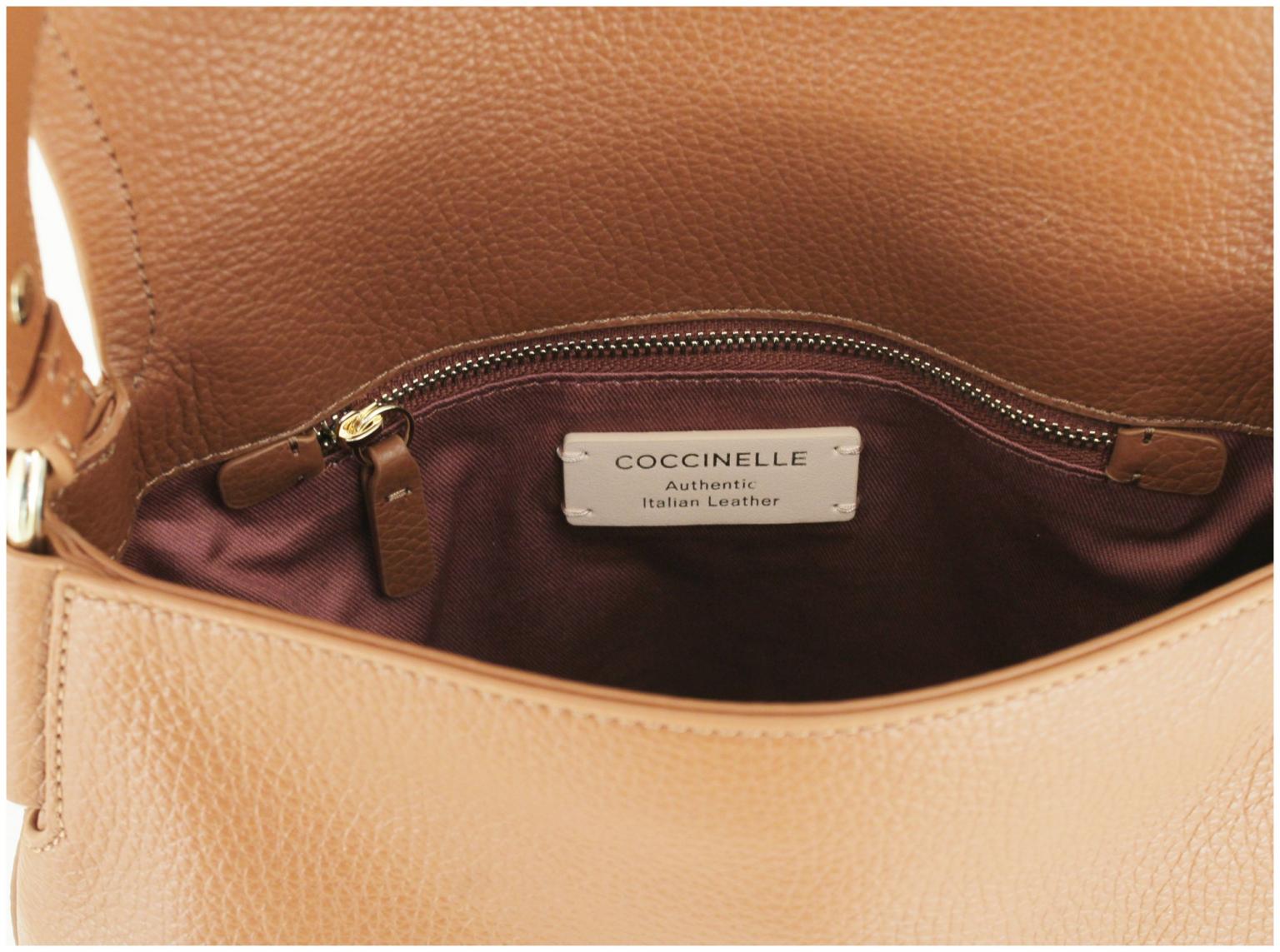 Überschlagtasche Coccinelle Rebekka Suede Warm Taupe Veloursleder