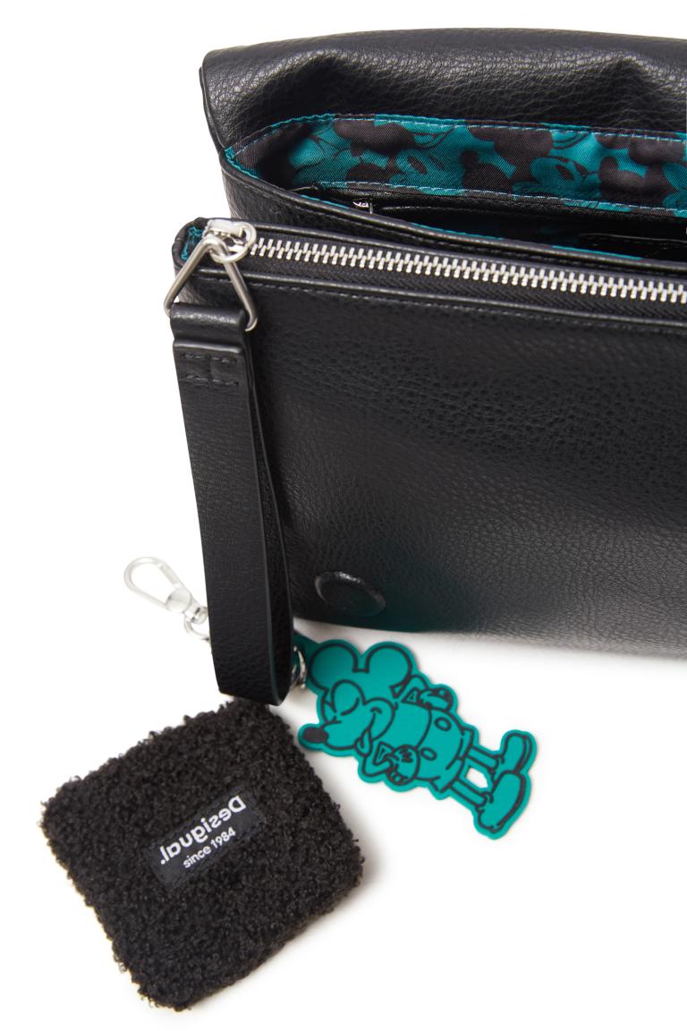 Überschlagtasche Desigual Mickey Dortmund Flap schwarz Comicprint