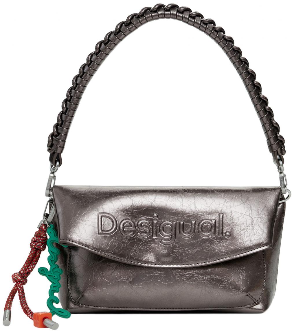 Überschlagtasche Desigual Trokel Metallic Dark Silver 