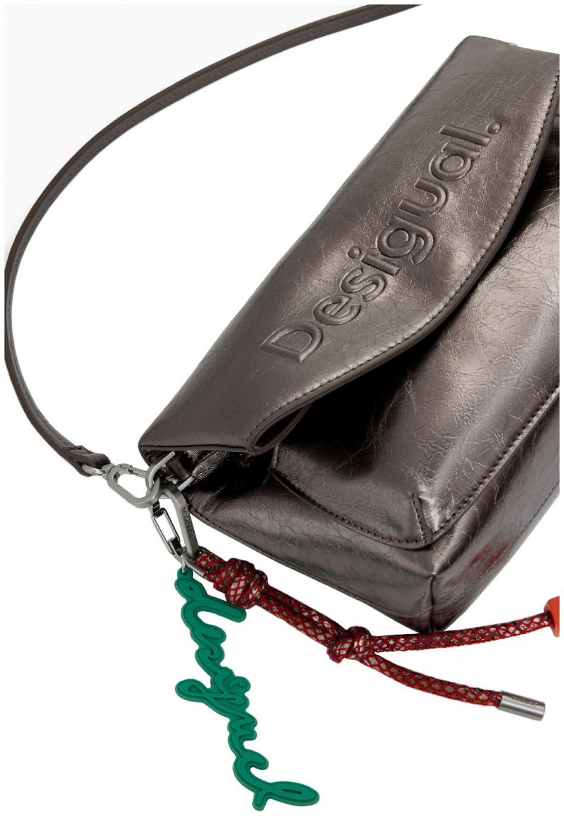 Überschlagtasche Desigual Trokel Metallic Dark Silver