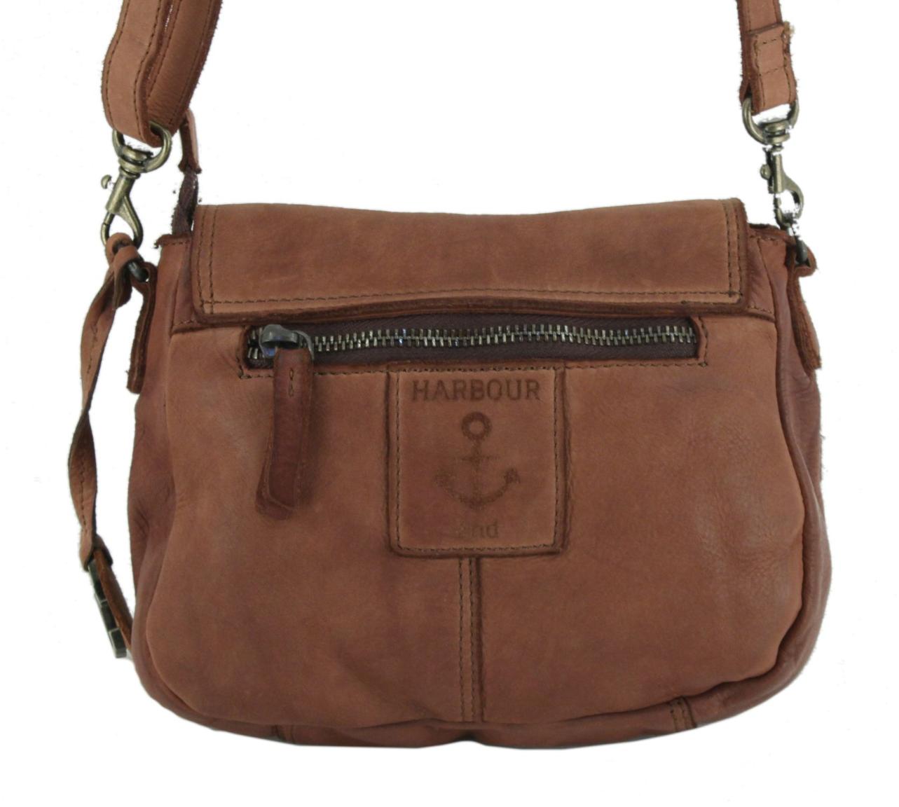 Überschlagtasche Fransen Harbour 2nd Cordelia Cognac braun Leder