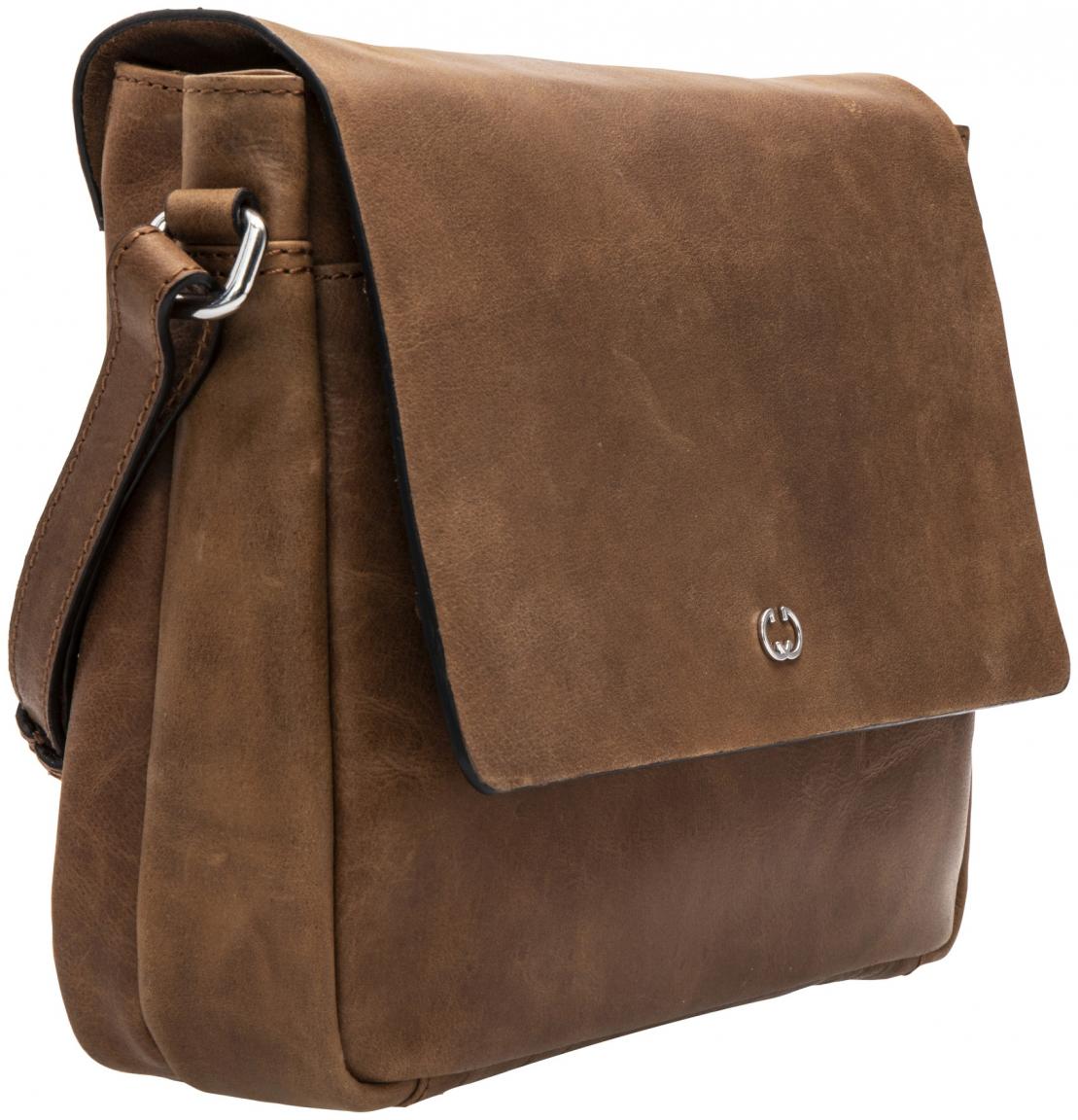 Überschlagtasche Gerry Weber Segovia Shoulderbag Cognac Leder braun