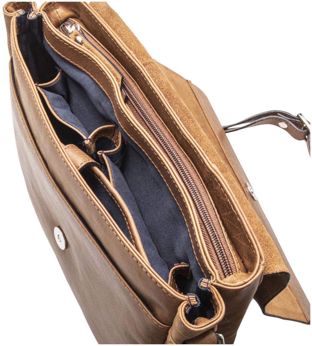 Überschlagtasche Gerry Weber Segovia Shoulderbag Cognac Leder braun