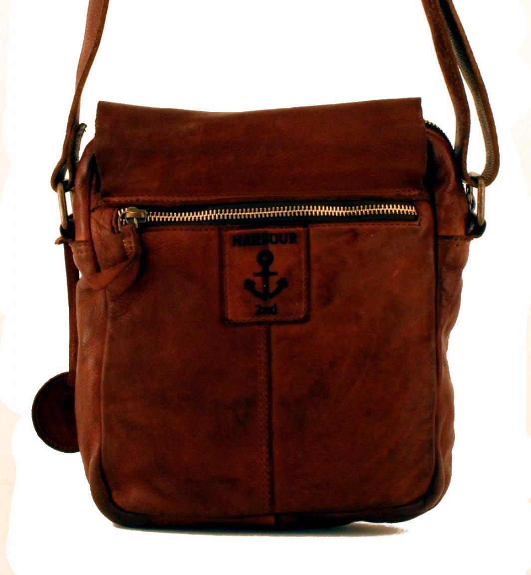 Überschlagtasche Harbour2nd Überschlag Marlies Caramel Leder Vintage Anker