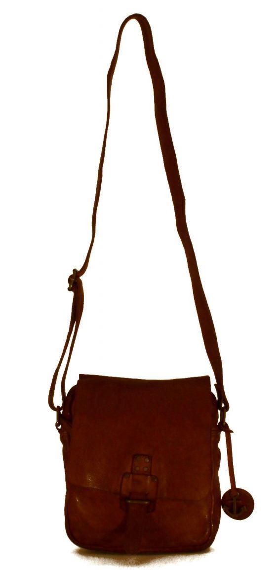 Überschlagtasche Harbour2nd Überschlag Marlies Caramel Leder Vintage Anker