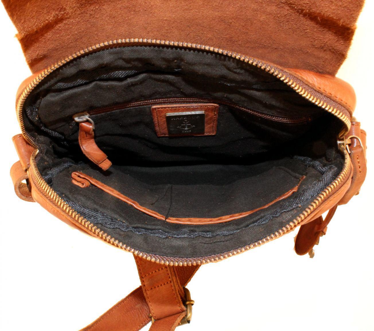 Überschlagtasche Harbour2nd Überschlag Marlies Caramel Leder Vintage Anker