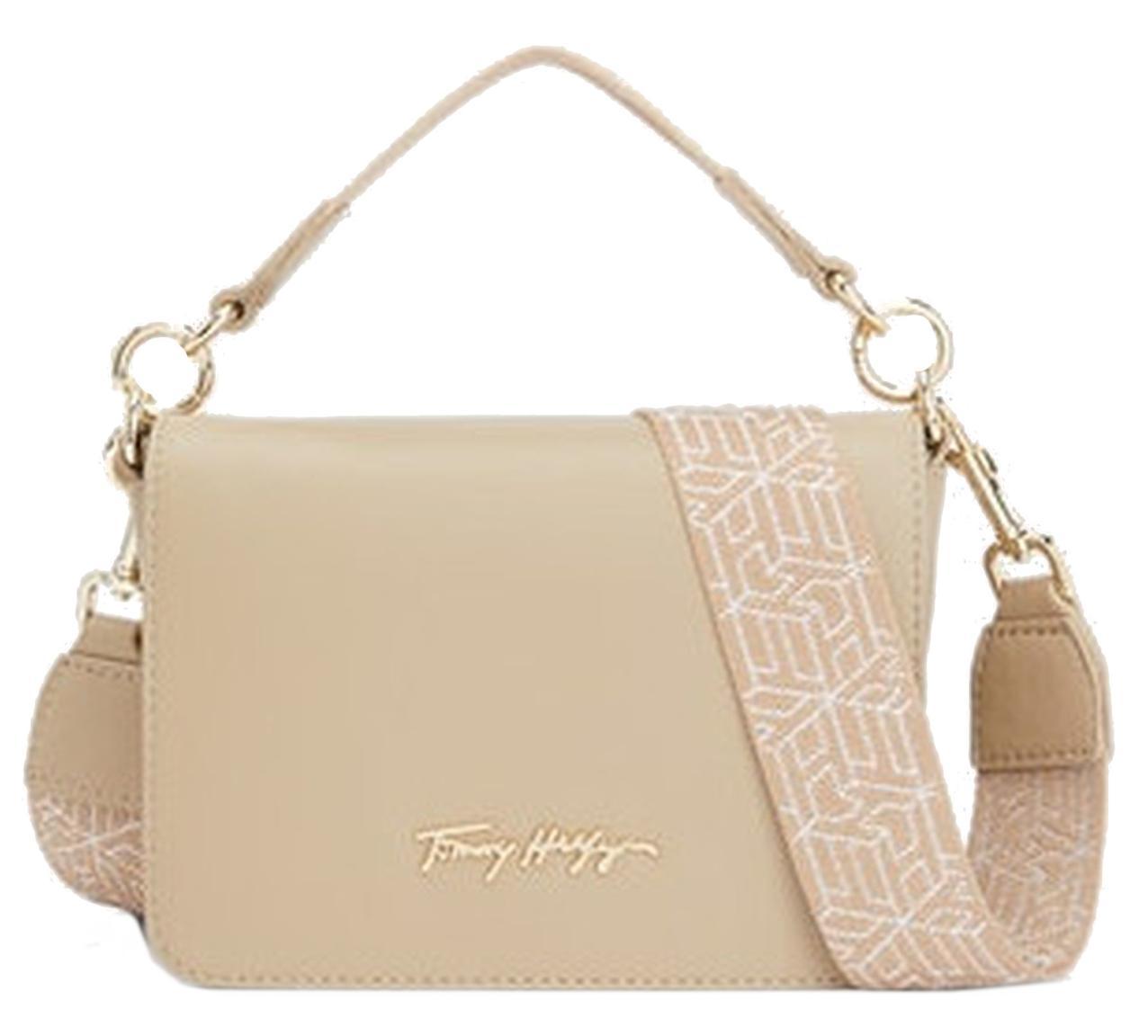Überschlagtasche Joy Mini Crossover Tommy Hilfiger Beige graues Velours