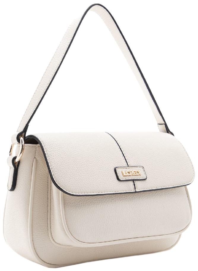 Überschlagtasche L.Credi kompakt Patricia creme Kontrast vegan