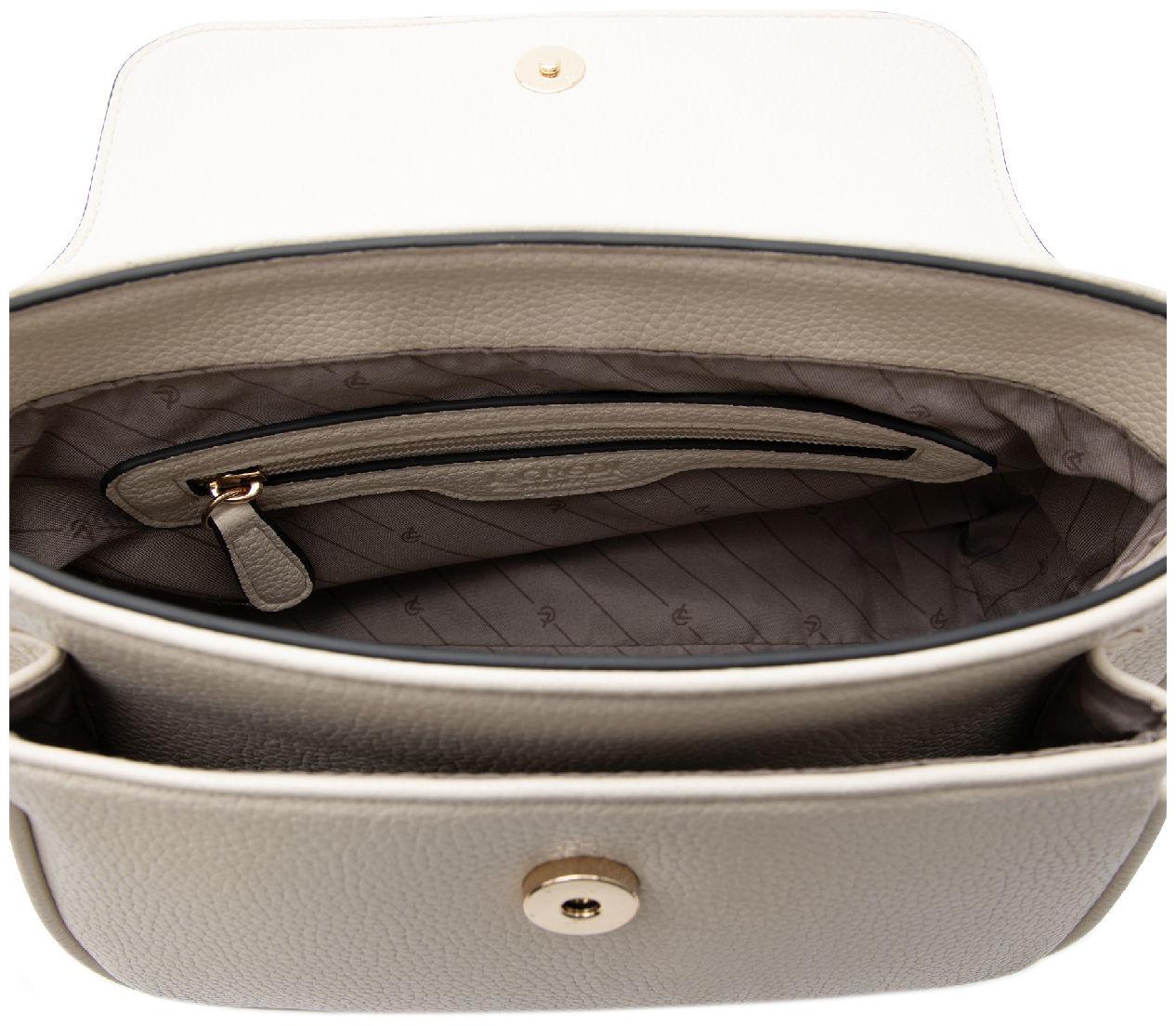 Überschlagtasche L.Credi kompakt Patricia creme Kontrast vegan