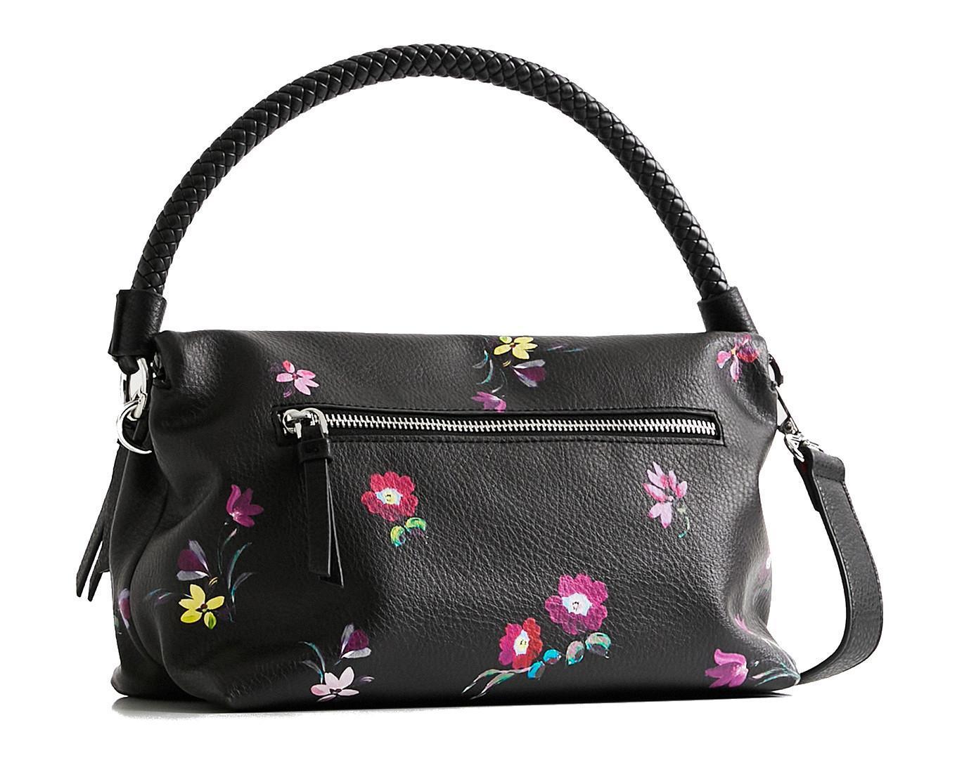 Überschlagtasche Little Bia Venecia Blumenprint schwarz Desigual