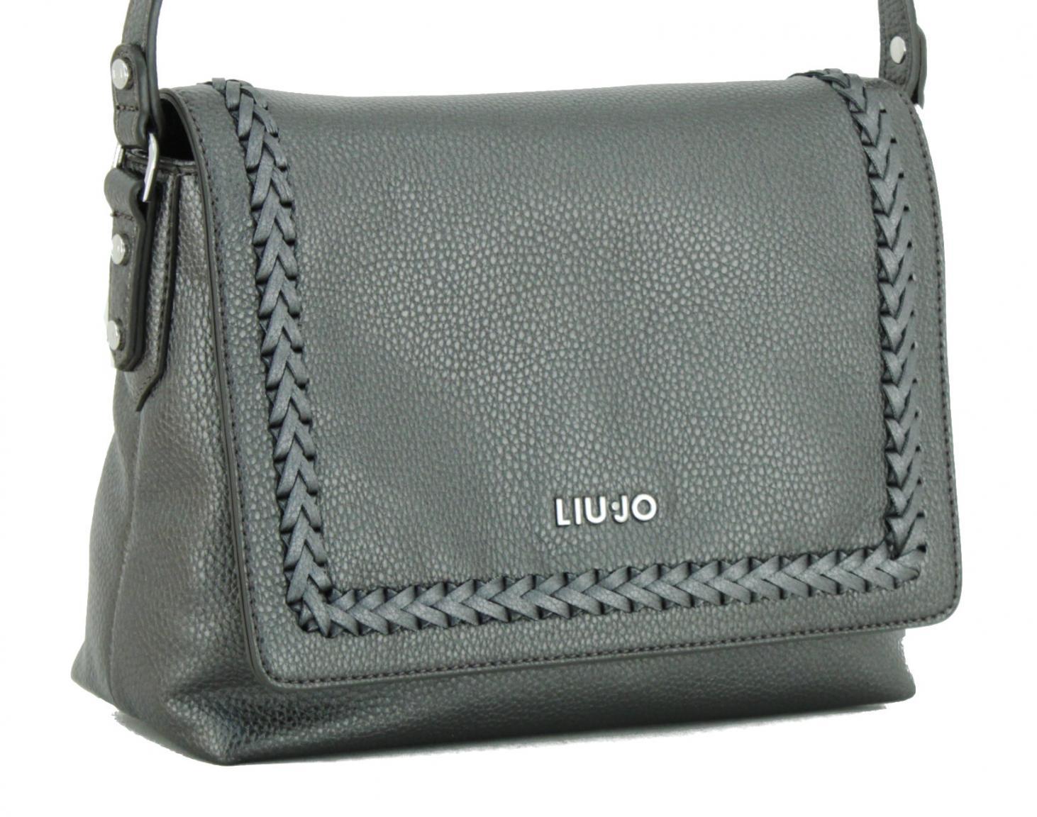 Überschlagtasche Liu Jo Crossbody Ceresio grau geflochten