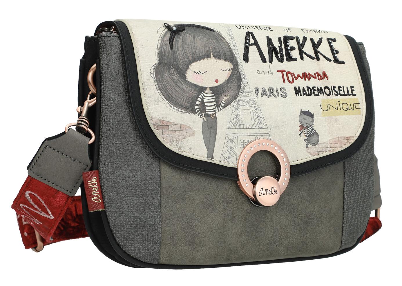 Überschlagtasche Metallverschluss Anekke Couture Beige Glitzer