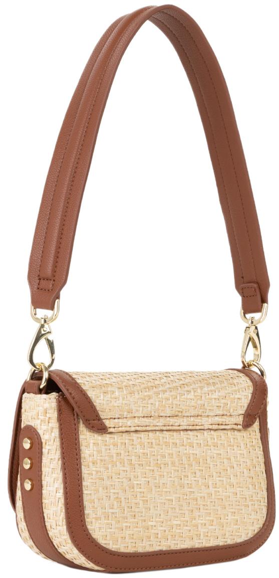 Überschlagtasche Valentino kompakt Demetra braun Bast Naturale