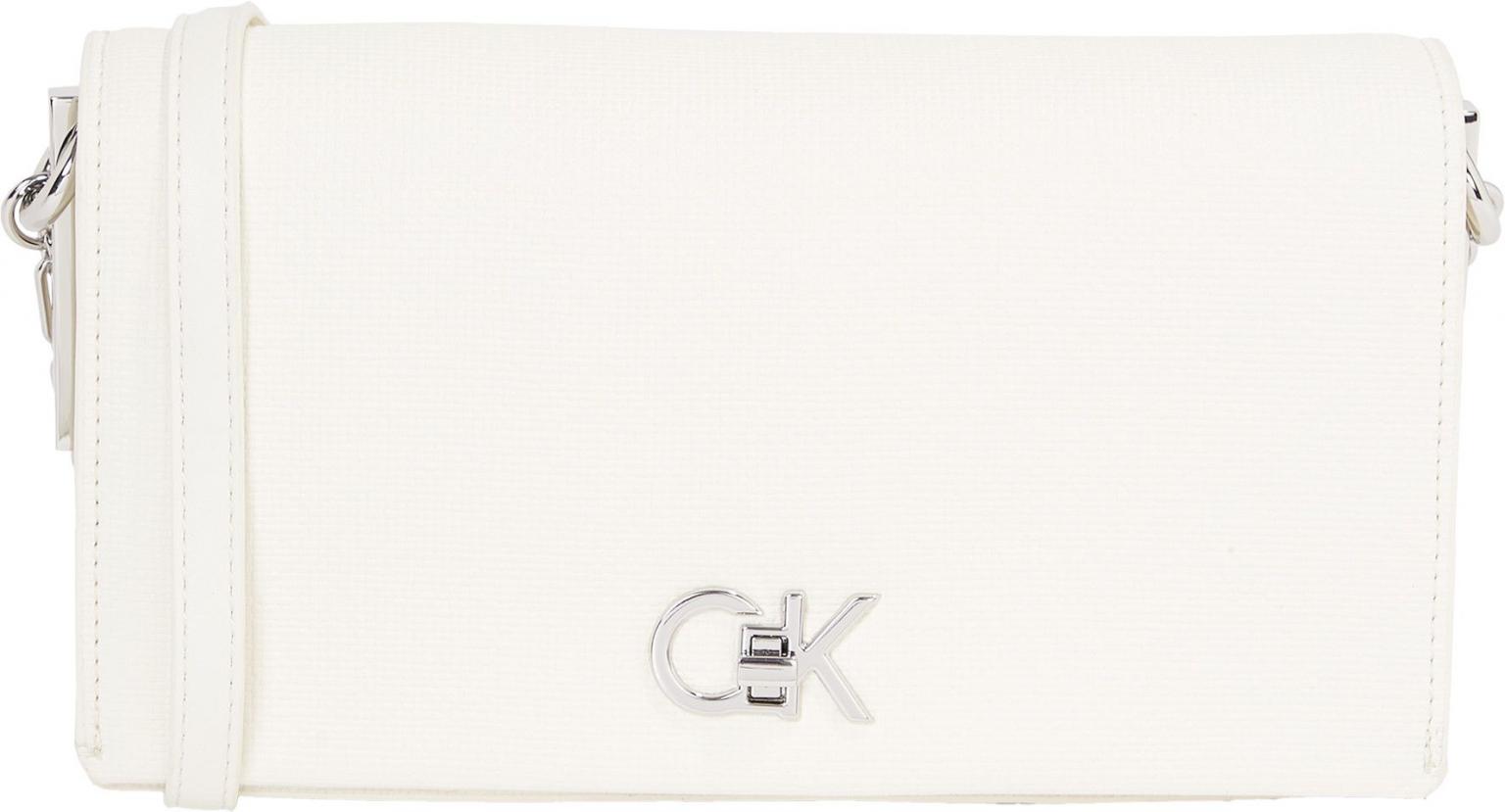 Überschlagtasche mit Ketteneinsatz Calvin Klein Mini Chain Bag Tex Chalk