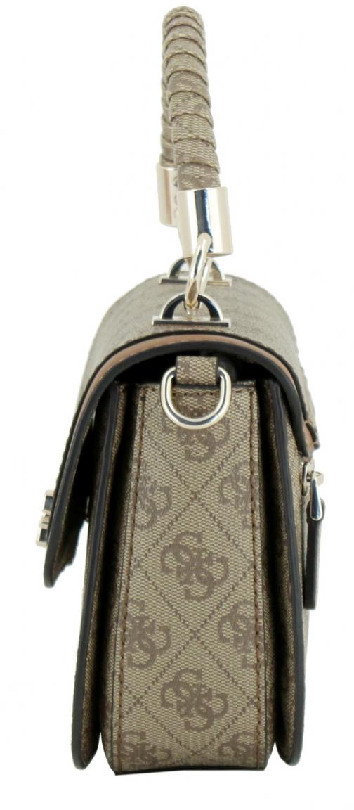 Überschlagtasche mit Logoprint Guess Orlina Top-Handle Bag Coal