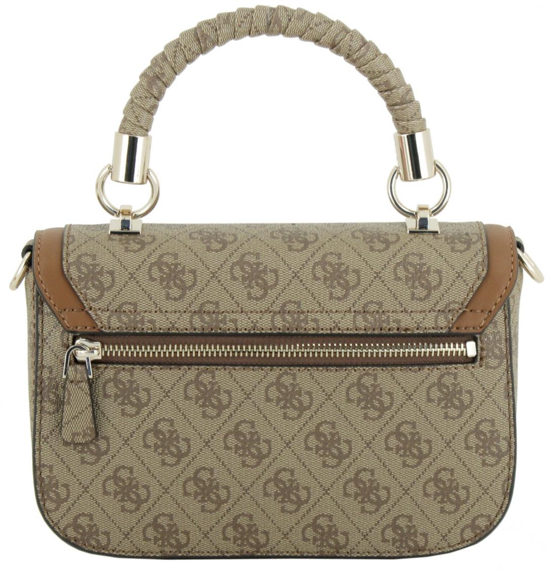 Überschlagtasche mit Logoprint Guess Orlina Top-Handle Bag Coal