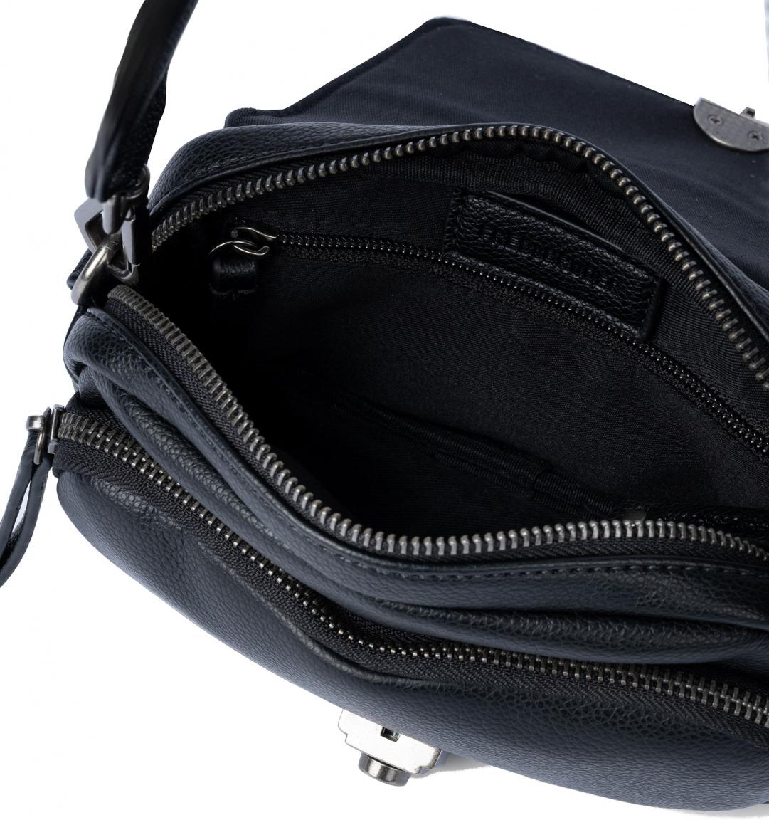 Überschlagtasche mit Wechsleriemen recycled FREDsBRUDER Bestie Crossbag schwarz