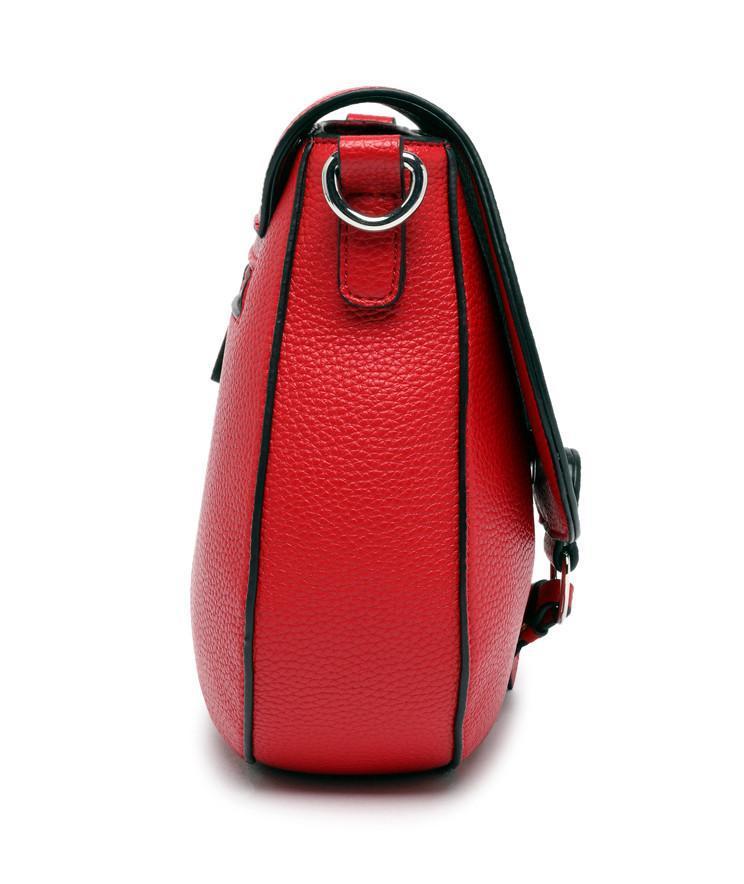 Überschlagtasche rot L.Credi Hauke Mohn Webband Crossbody