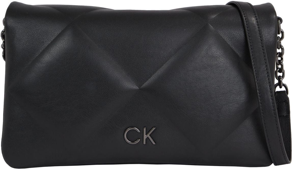 Überschlagtasche schwarz Prägung Calvin Klein Re-Lock Quilt Shoulder Bag